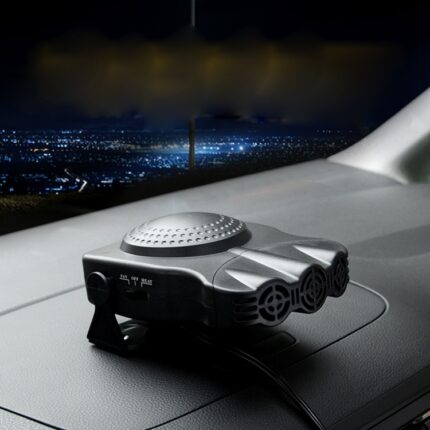 DC 12V 150W Cold and Warm Dual Use Three Outlet Car Auto Electronic Heater Fan Windshield Defroster Demister(Black)