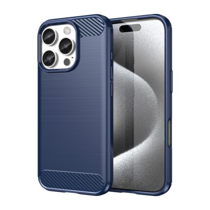 Brushed Texture Carbon Fiber TPU Phone Case, For iPhone 16 Pro, For iPhone 16 Plus, For iPhone 16