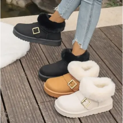 2025 Winter New Women's Thick Bottom Snow Boots Round Head Coat Style Fashionable and Casual Women's Snow Boots