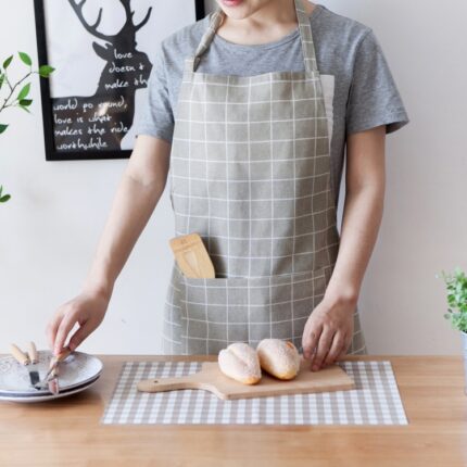 Nordic Style Cotton Linen Printing Apron