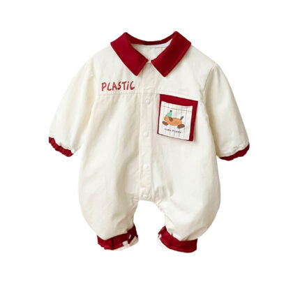 Long Sleeve Cartoon Dog Bodysuit for Boys Export Quality Outerwear
