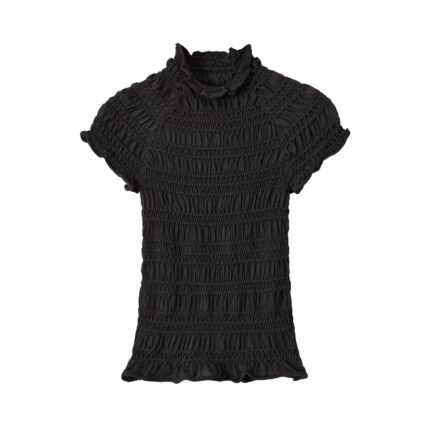 Casual slim pleated honeycomb knitted sweater for women